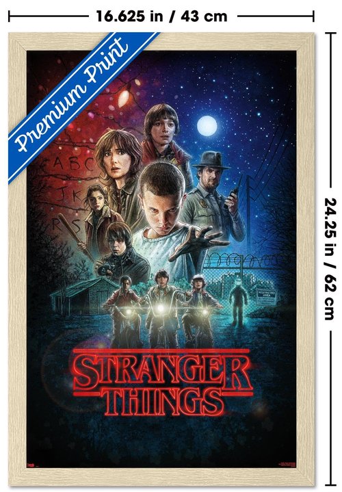 Netflix Stranger Things - One Sheet Wall Poster, 22.4L" x 14.7W", Blonde Framed Version