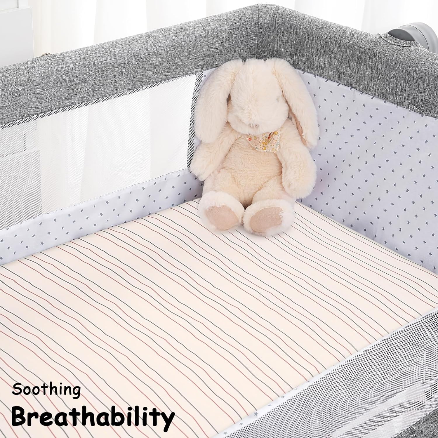 Yoofoss Bassinet Sheets - 3-Pack Fitted Mattress Covers for Halo & Baby Delight | Soft & Breathable (Brown & Animals)