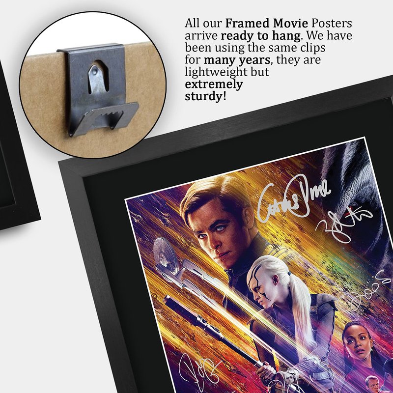 HWC Trading Star Trek Beyond The Cast 16 x 12 inch Framed Gifts Printed Poster Signed Autograph Picture for Movie Memorabilia Fans - 16" x 12" Framed