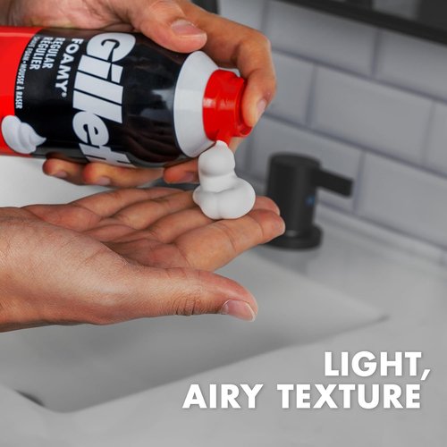 Gillette Foamy Classic Shave Foam - Quick & Smooth Shave Protection Against Irritation | 14.9 Oz