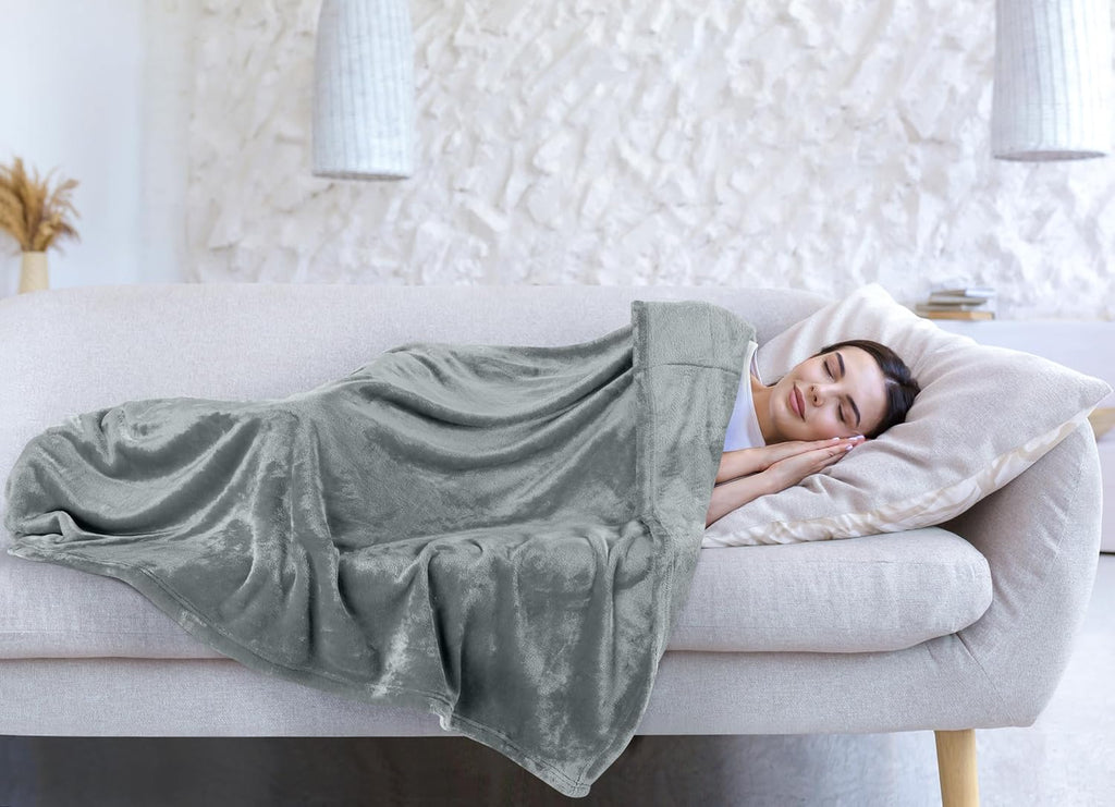 Utopia Bedding Fleece Blanket - Ultra Soft & Warm Queen Size Ash Grey (90x90 Inches) | Cozy All-Season Home Decor Gift