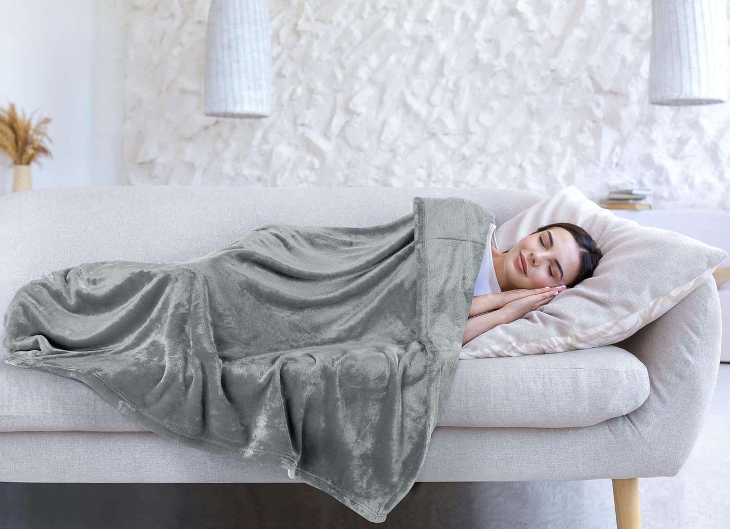 Utopia Bedding Fleece Blanket - Ultra Soft & Warm Queen Size Ash Grey (90x90 Inches) | Cozy All-Season Home Decor Gift