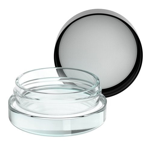 Oil Slick 90pcs Thick Bottom Low Profile 7ml Glass Jars with Black Lids : Air tight container (Black Lids)
