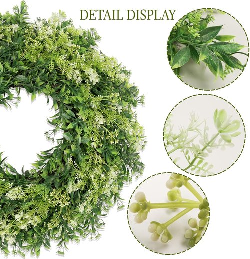 Eucalyptus Wreath - 28 Inch Large Artificial Greenery for Front Door | Year-Round Home Decor