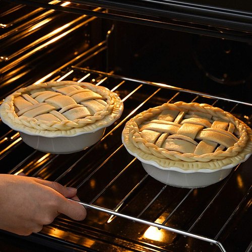 LE TAUCI Mini Pie Pans - 6.5 Inch Ceramic Pie Plates with Ruffled Edges | Set of 6, White, 12 Ounce Ramekins