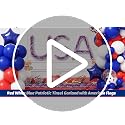 Patriotic Red White & Blue Tinsel Garland with American Flags - 4 Pack