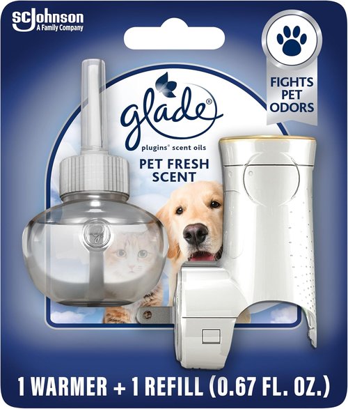 Glade PlugIns Air Freshener Starter Kit - Pet Fresh Scent | 1 Warmer + 1 Refill, 0.67 Fl Oz