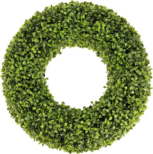Boxwood Wreath - 20 Inch Greenery Wreath for Front Door | All-Year Round Farmhouse Decor