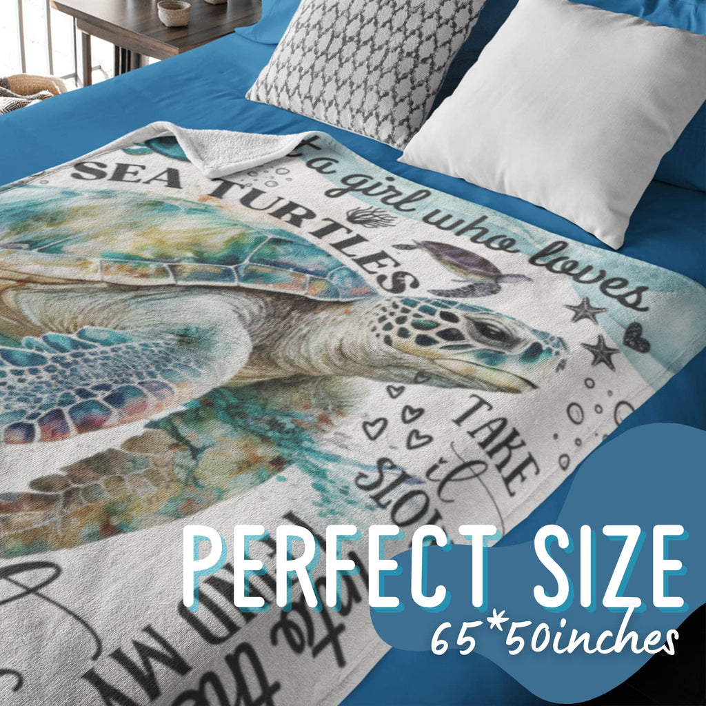 InnoBeta Sea Turtle Gifts for Women, Turtle Blanket and Throw, Perfect for Birthday/Christmas, 50'' x 65''
