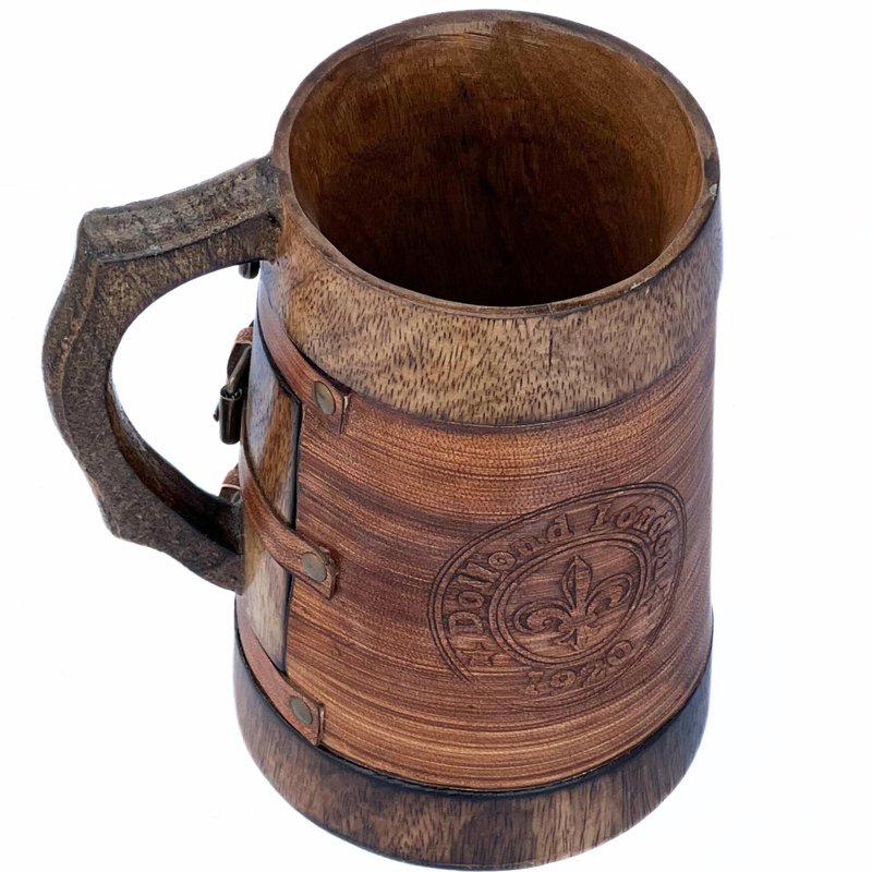 collectiblesBuy Antique Wooden Coffee Mug Hand Carved Rustic Tankard for Beverages Medieval Style Groomsmen Gift, Table Decor & Dining Kitchen Accessory