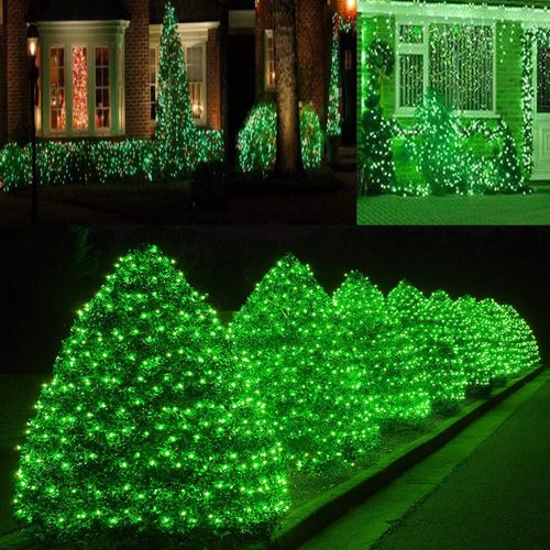HISHINY Christmas Net Lights - 100 LED Connectable Mesh String for Outdoor Decor | 5ft x 5ft Green