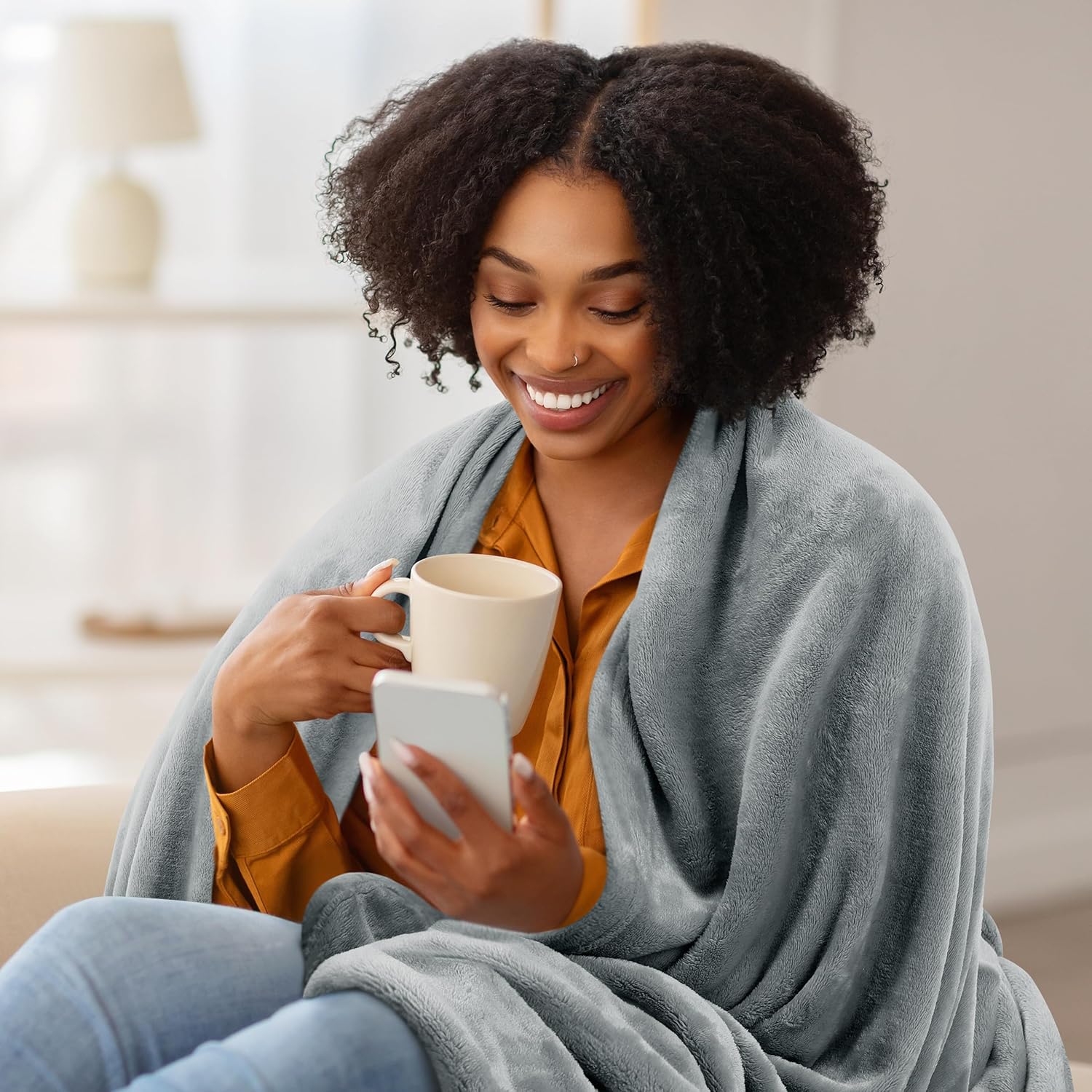 Utopia Bedding Fleece Blanket - Full Size Luxury Soft Microfiber in Ash Grey (90x84 Inch)