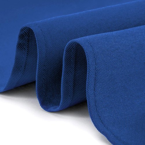 Lann's Linens - 8' Premium Fitted Tablecloth for 96" x 30" Rectangular Table - Wedding/Banquet/Trade Show - Polyester Cloth Fabric Cover - Royal Blue