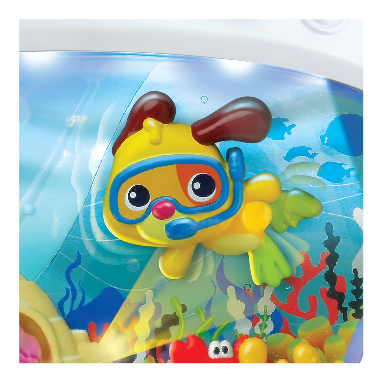 Winfun 3-in-1 Soothing Seas Nightlight - Musical Projector with Calming Lullabies for Babies | Crib or Tabletop Attachment