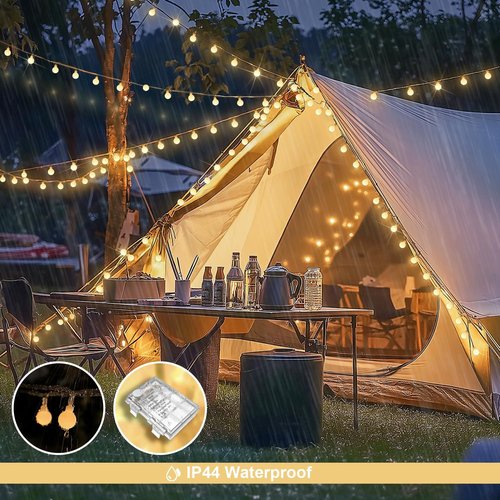 JMEXSUSS Battery Operated Christmas Lights - 100 LED Waterproof String Lights | 33ft Warm White with Remote Timer