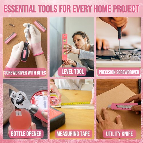 Household Tool Advent Calendar - 24-Day Pink Countdown for Women & Girls | Perfect DIY Gift for Christmas
