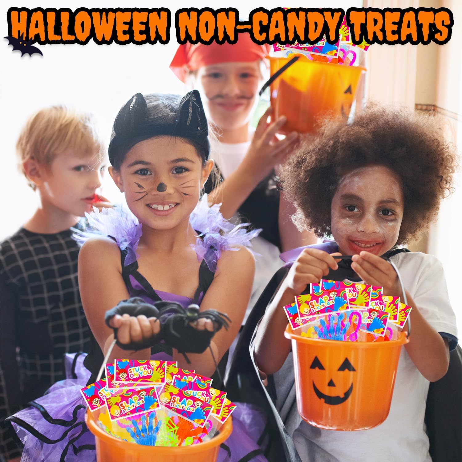 Skiennix Halloween Sticky Hands - Fun Party Favors for Kids | 100-300 Pcs for Boo Baskets & Treats