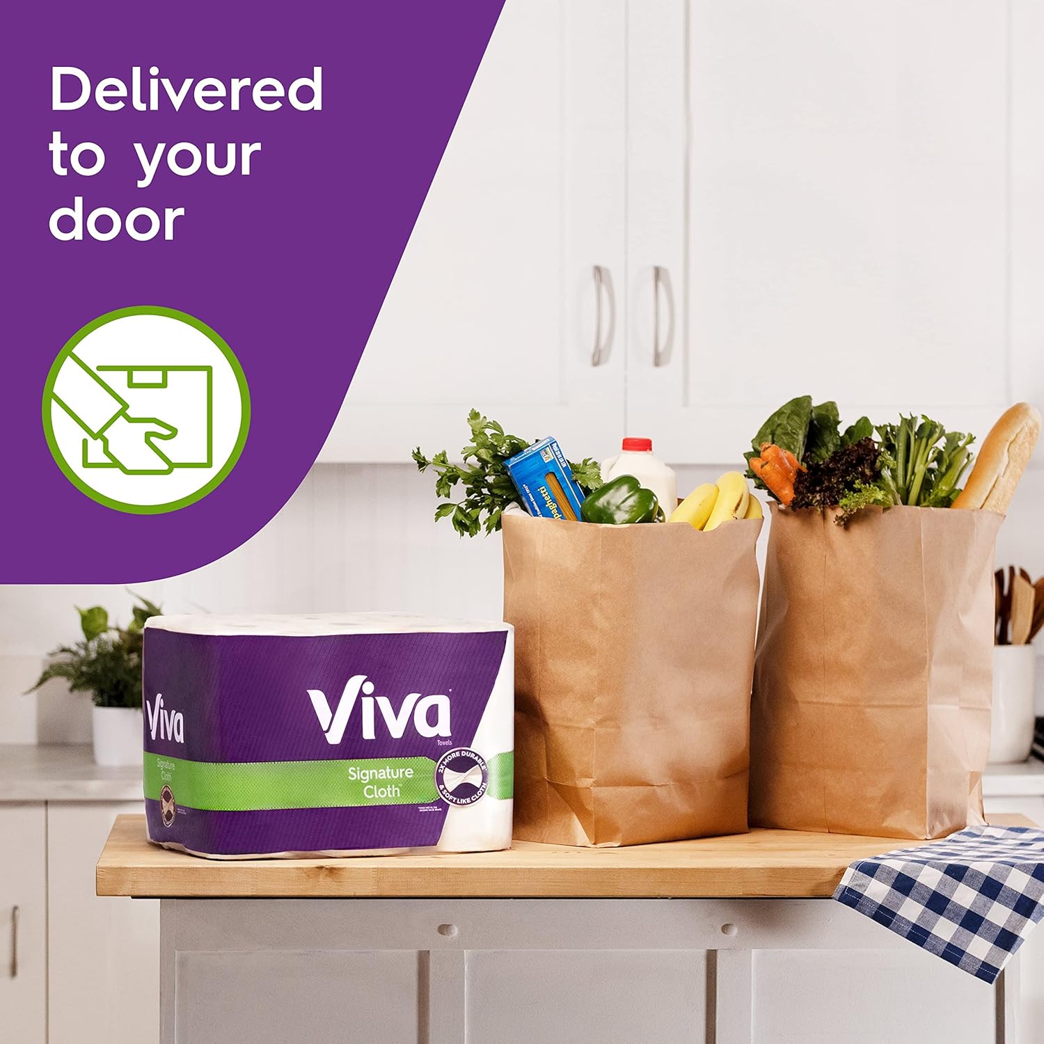 Viva Signature Cloth Paper Towels - Choose-A-Sheet, 8 Triple Rolls (141 Sheets Each)