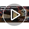 Halloween Ghost Projection Snow Globe Lantern with Timer and Glitter