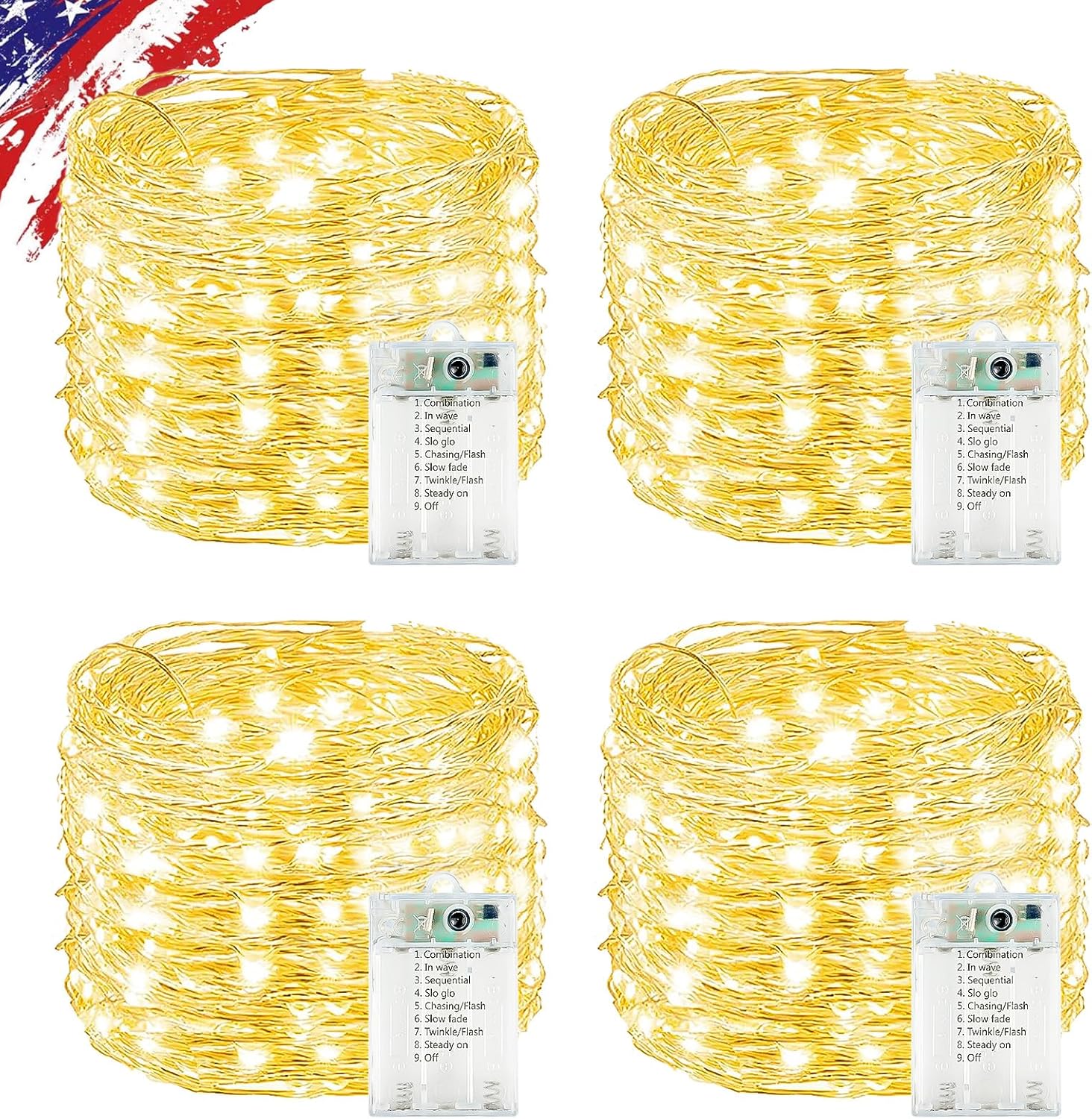 Skiennix 20FT Waterproof Fairy Lights - 60 LED Battery Operated Twinkle String Lights for Indoor/Outdoor Décor | Warm White