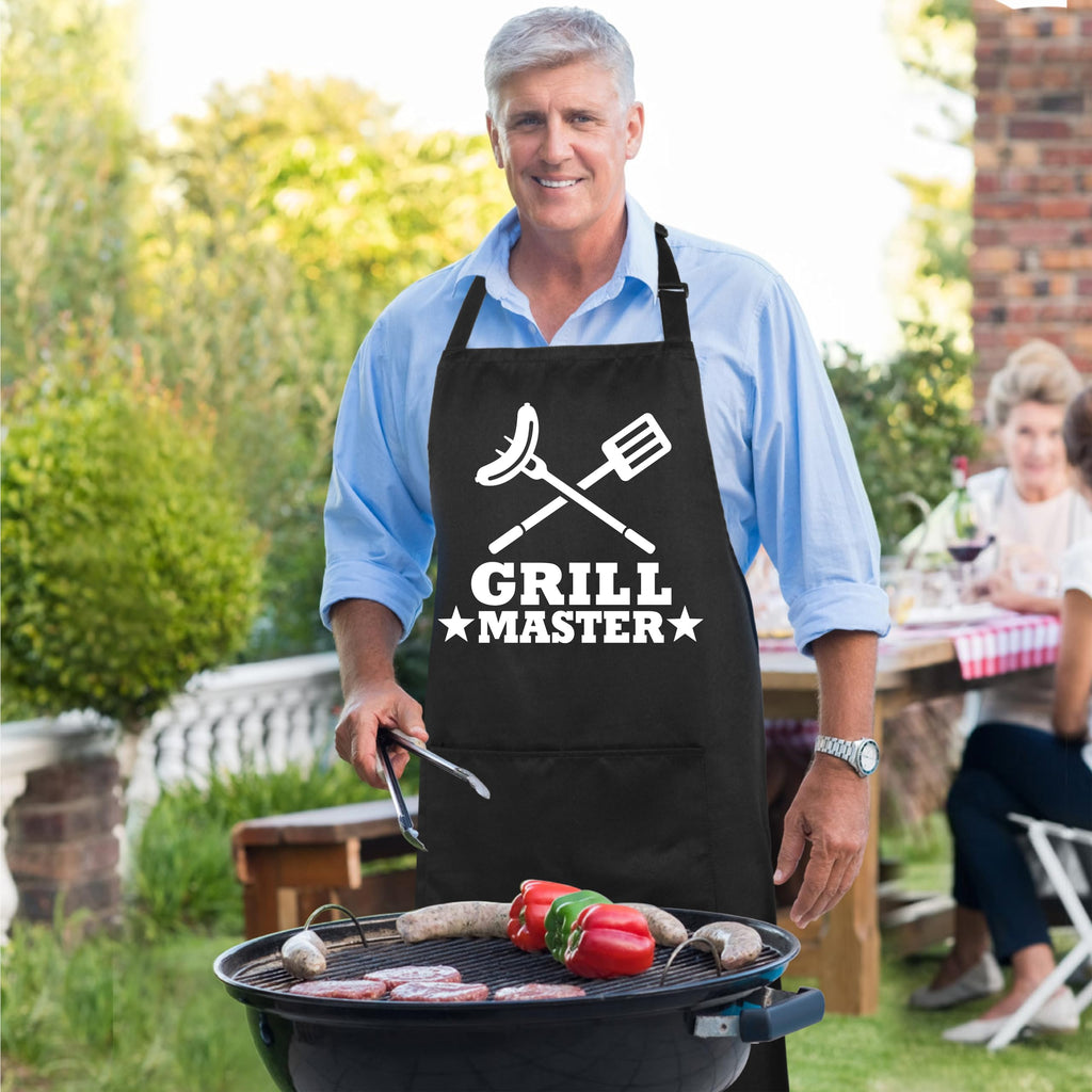 Xornis Funny Apron for Men Women 100% Cotton Grill Master Adjustable Bib Aprons with 2 Pockets Funny Gifts Grilling Grill Kitchen Cooking BBQ Black