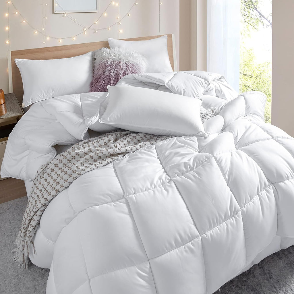 Skiennix Queen Size Down Alternative Comforter - Ultra Soft Heavyweight All Season Duvet Insert 90x90