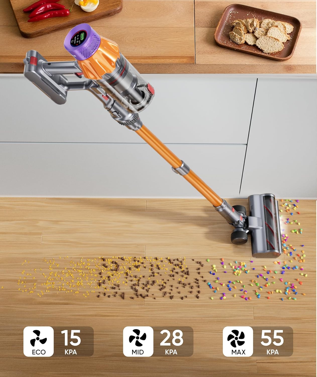 X7A Pro Cordless Vacuum Cleaner - 650W Power, 70 Minutes Runtime, Self-Standing Design, Ideal for Pet Hair & Carpets