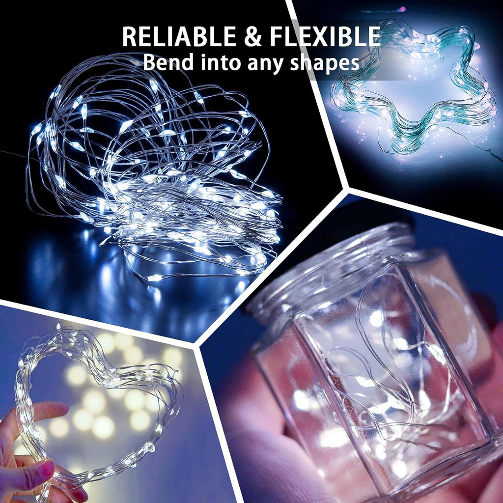 Skiennix 20 LED Fairy Lights - 7Ft Twinkle String Lights | Battery Operated, Waterproof for Weddings & Decor