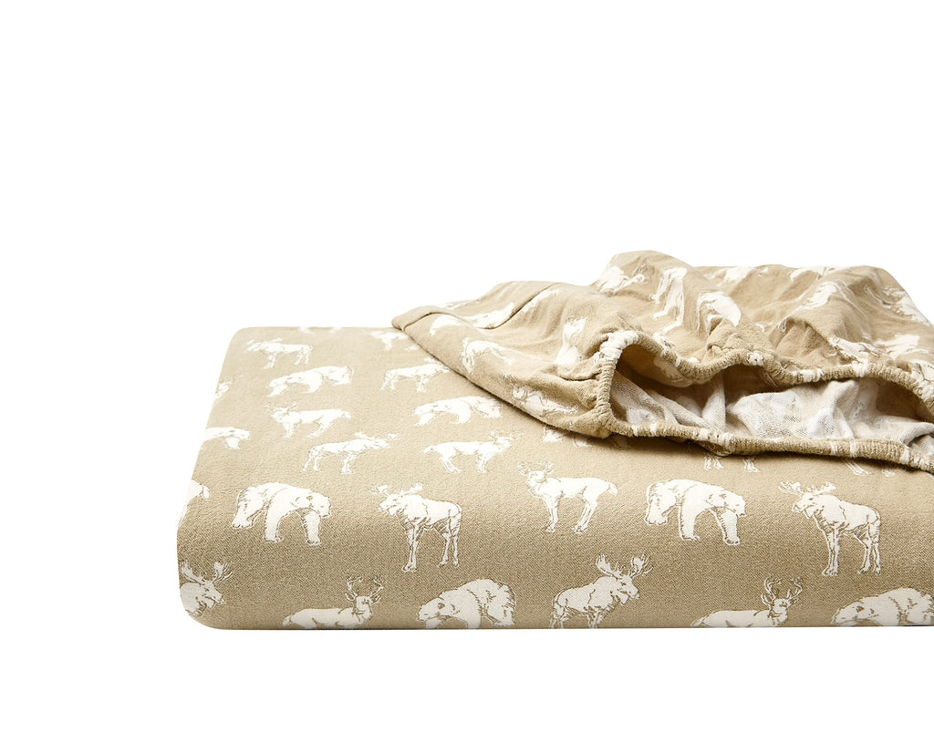 Eddie Bauer - King Sheets, Cotton Flannel Bedding Set, Brushed for Extra Softness, Cozy Home Decor (Buckhead Ridge, King)