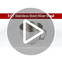 5-Quart Stainless Steel Mixing Bowl with Handle for Tilt-Head Stand Mixers
