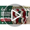 Large Personalized Initial Christmas Stocking, 18-Inch Embroidered Knit Xmas Decor
