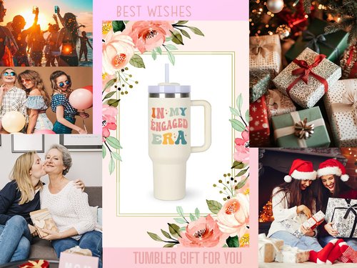 momocici Engagement Cup Tumblers Gifts.40oz In My Engaged Era Tumbler with Handle.Engagement Gift.Engagement Cups.Engagement Tumbler.40oz Fiancée Future Mrs Bride to be Bridal Shower Gifts.