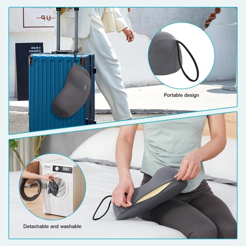 HHuanwfer Cervical Pillow Relieves Neck Pressure High-Density Memory Cotton Supports Cervical Sleep Traction Pillow to Help Deep Sleep