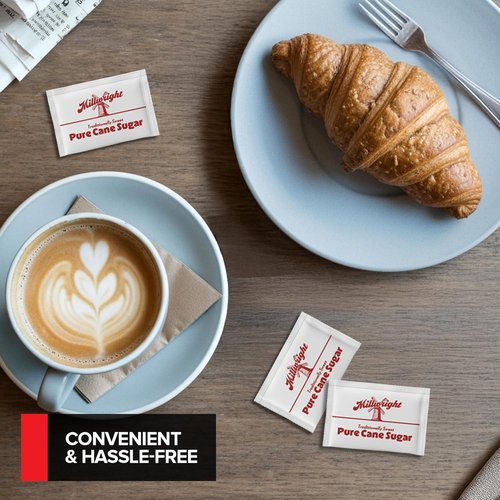 Bulk Sugar Packets - 500 Count Individual Servings of Granulated Sugar for Coffee & Tea