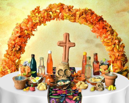 Oudain 12 Pcs Mexican Round Tablecloth 84 Inch Plastic Table Cover Mexican Waterproof Disposable Table Cloth Decorative Day of The Dead Tablecloth (White)