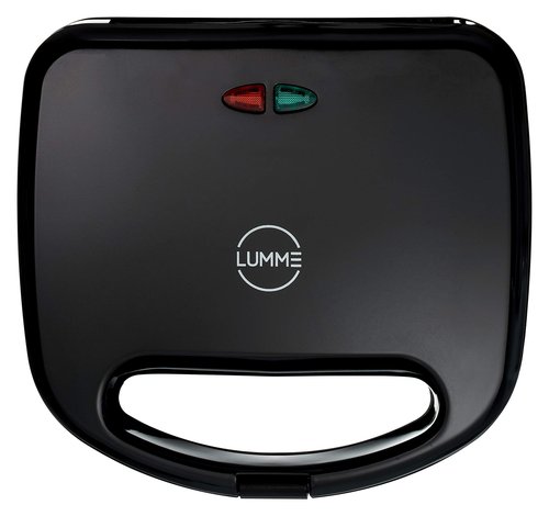 Lumme Sandwich Maker, Sandwich Toaster, Panini Press, Quesadilla Maker, Grilled Cheese, French Toast Press, Pizza Pockets Press, Indicator light, Omelet, White (Black)