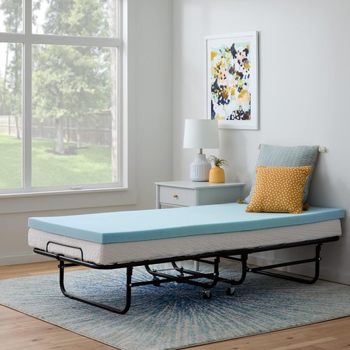 Linenspa Memory Foam Mattress Topper - 2 Inch Gel-Infused Cooling Foam | Small Twin Size, Plush Comfort