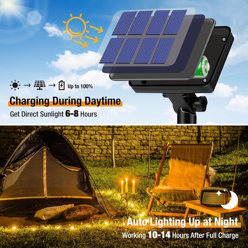 Btfarm Solar String Lights - 132FT 320LED Waterproof Fairy Lights with 8 Modes | Warm White Copper Wire for Outdoor Decor
