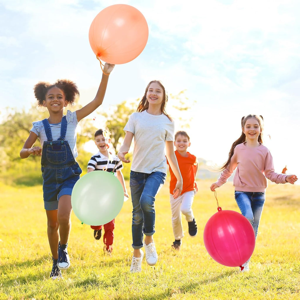Rubfac Punch Balloons - 30Pcs Heavy-Duty Neon Party Favors for Kids | Exciting Outdoor Fun