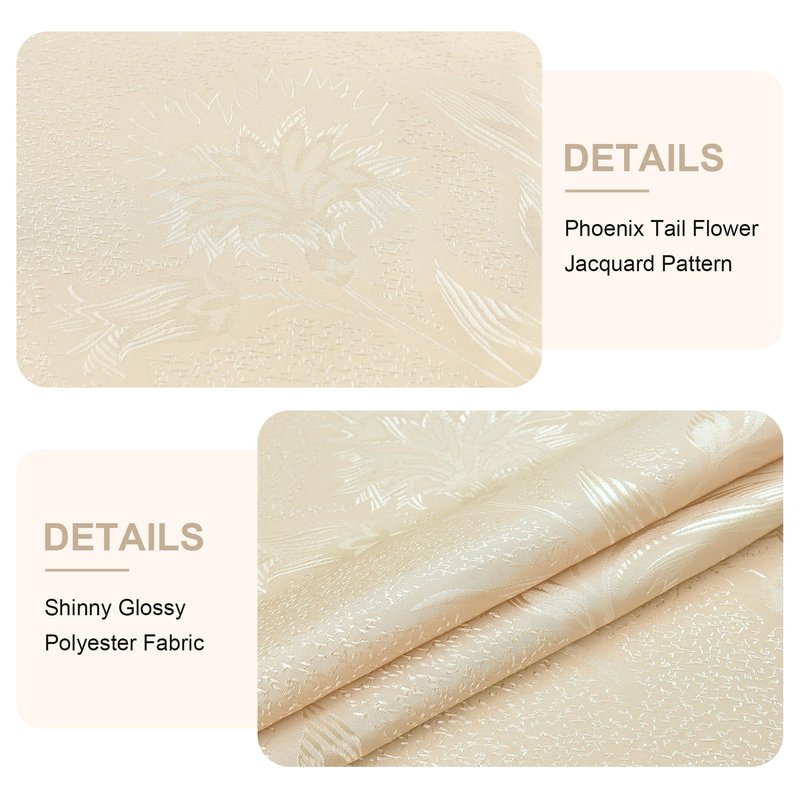 Wolkemer Shiny Oval Jacquard Tablecloth 60 x 84 Inch Beige Floral Countryside Leaves Damask Patterns Table Cloth Glossy Fabric Table Cover for Dinner Kitchen