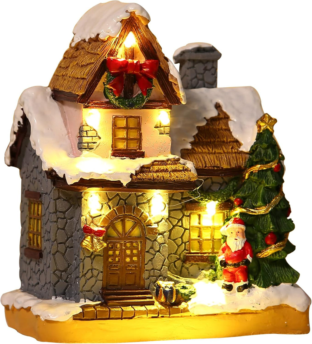 Regine Switzerland Christmas Village Houses - Warm Light Battery Operated Tabletop Decoration | Perfect Xmas Gift