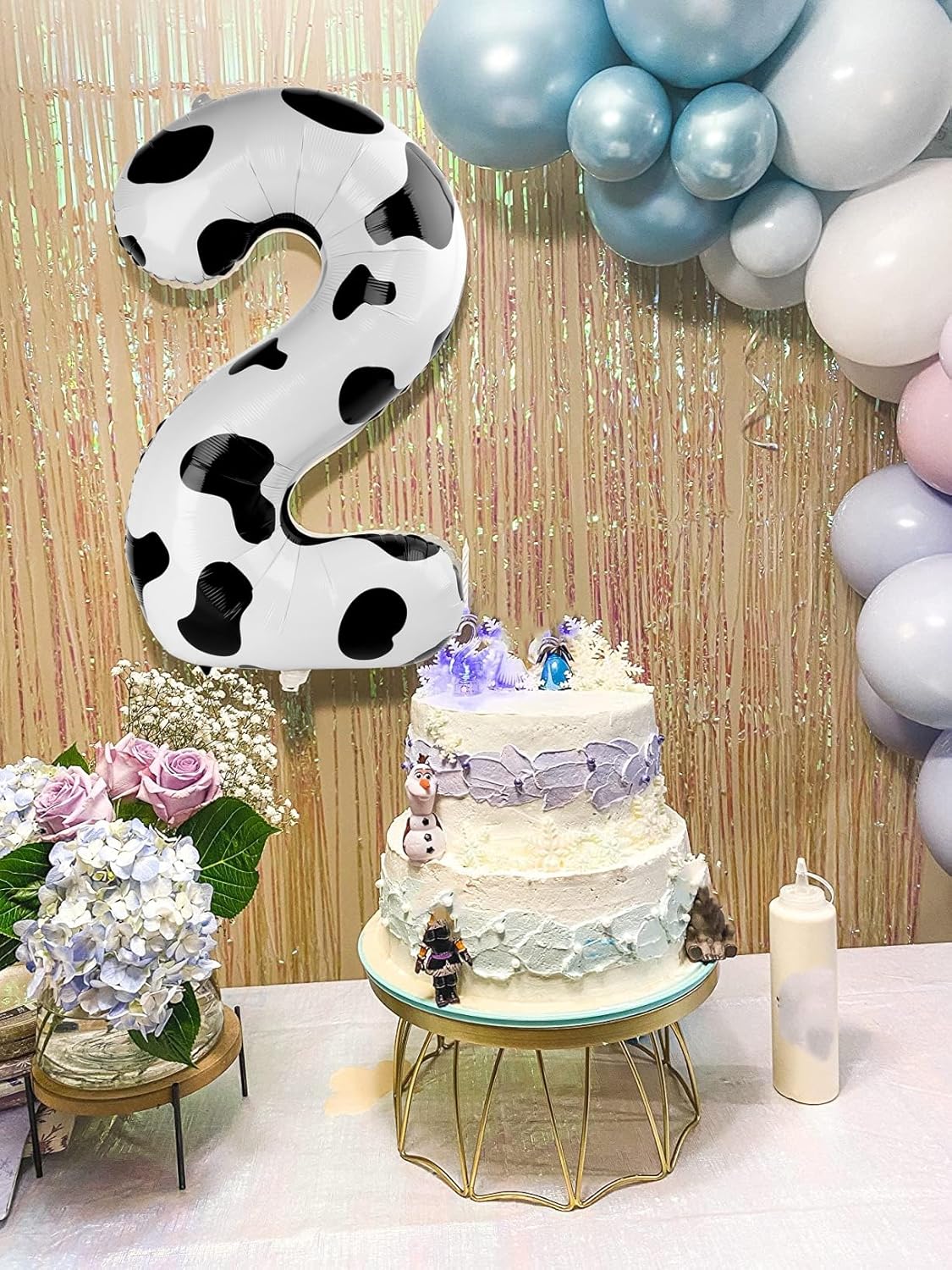 Numbers Balloon - 40 Inch Large White & Black 3 Balloon for Birthday Party Decor | Perfect for Three-Year-Old Celebrations