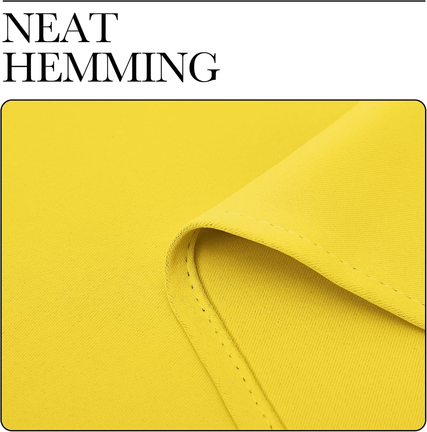 NICETOWN Bright Yellow Curtains - 90" Long Sound-Reducing Panels for Modern Rooms | 55" Wide, 2 Pieces