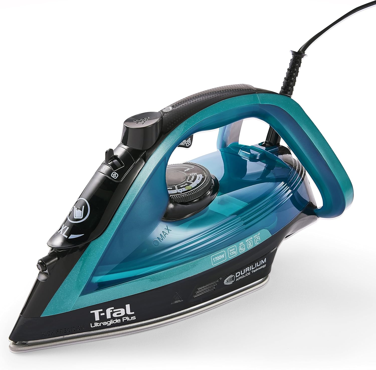 T-Fal Ultraglide Steam Iron - 1800 Watts with Durilium Soleplate, Precision Tip & Anti-Drip | Auto-Off Feature