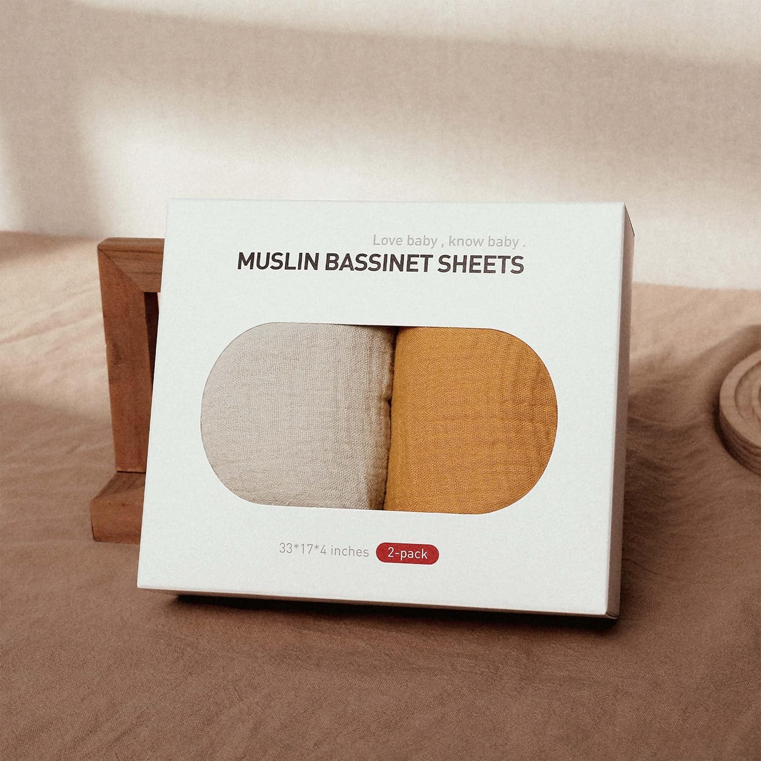 Skiennix Muslin Bassinet Fitted Sheets - Soft, Breathable Cotton | 2-Pack for Oval & Rectangle Cradles