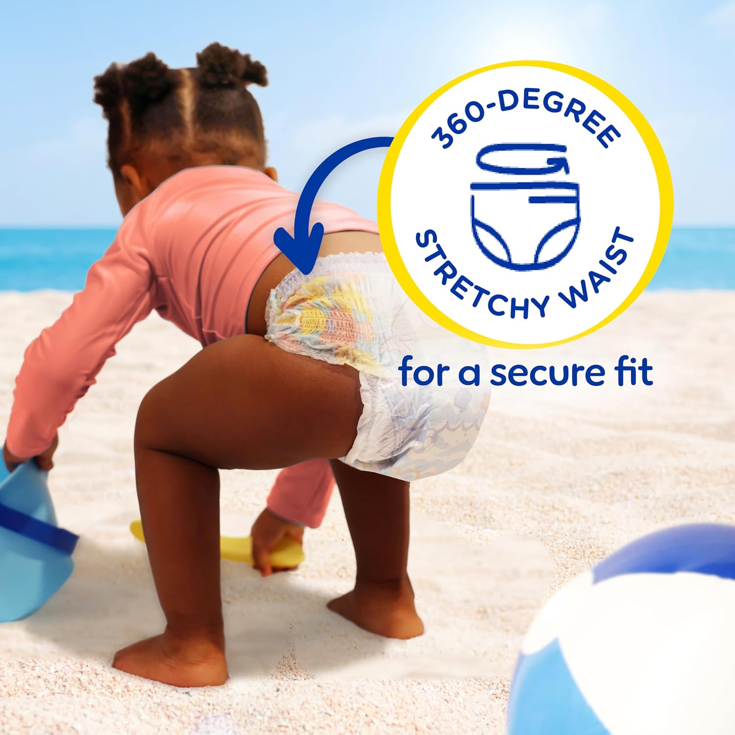Pampers Swim Diapers - Splashers Size 4 | 18 Count Gap-Free Disposable Baby Swimming Pants