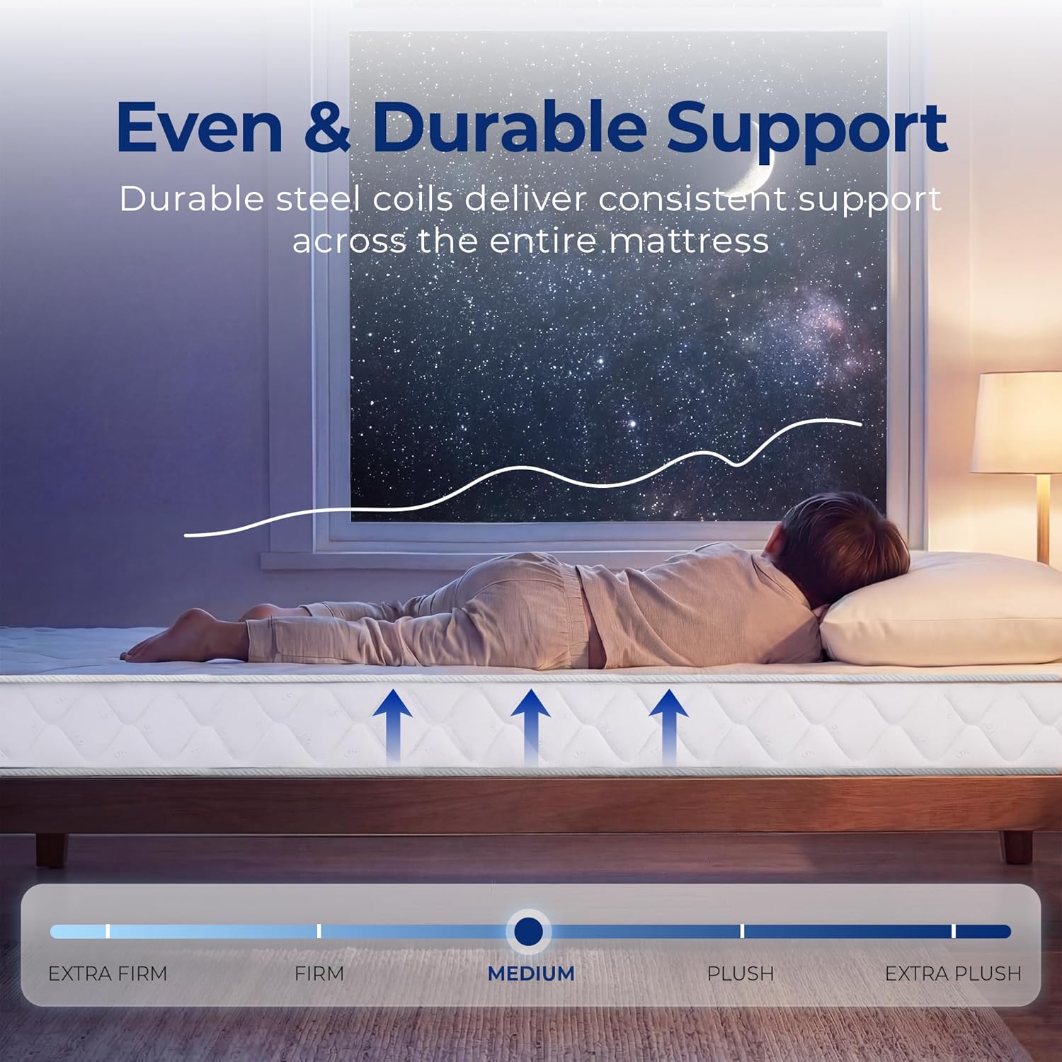 Neo Sleep Twin Size Mattress - 8 Inch Hybrid Comfort with Cooling Gel Memory Foam & Spring