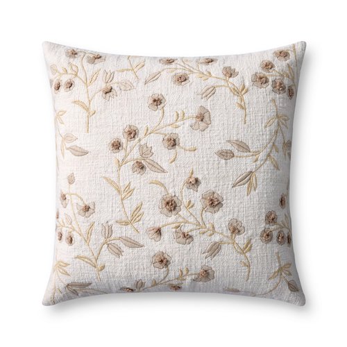 Loloi II Collection PLL0140 Natural 18'' x 18'' Cover w/Poly Pillow