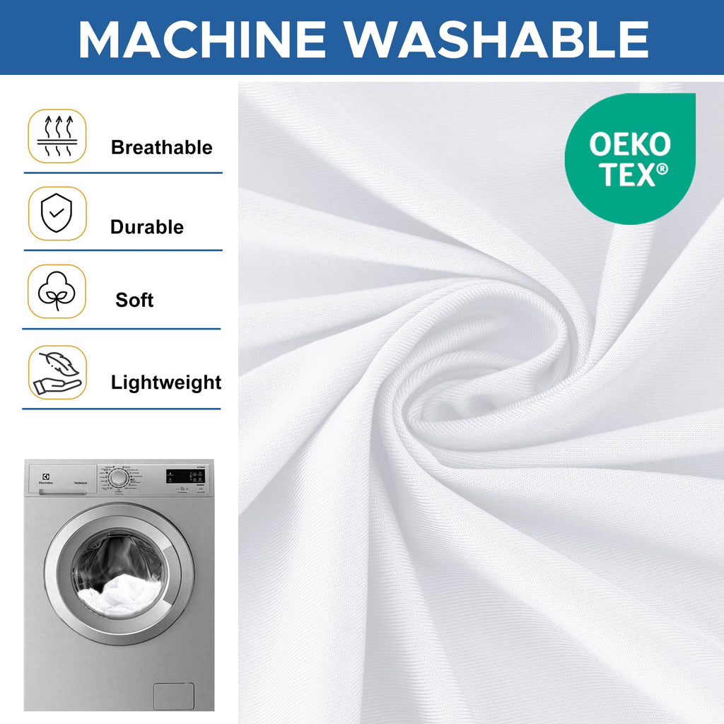 Enjoyidea Fitted Tablecloth for 8 Foot Rectangle Tables-10 Pack White Elastic Outdoor Picnic Table Cover-Spandex Stretch Folding Table Cloths 8ft for Camping Dining Room Patio Kitchen Banquet Party