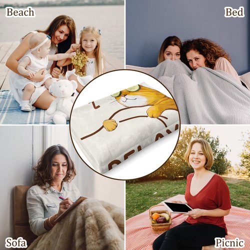 50th Birthday Gifts for Her, 50th Birthday Gifts for Women - Relax Throw Blanket, Happy 50th Birthday Gift Ideas for 50 Year Old Woman - 1975 Birthday Decoration Gift for Wife Mom Grandma - 50"x60"